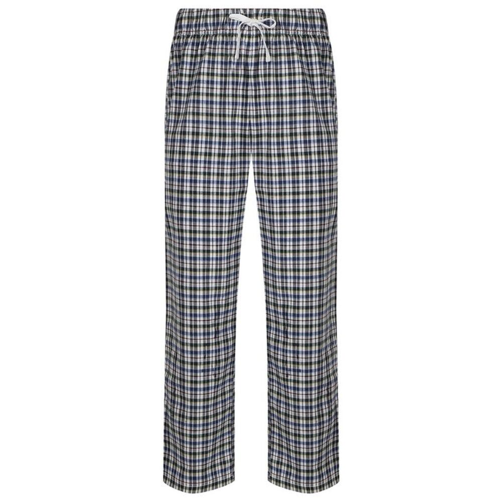 SF Mens Tartan Lounge Pants / White/Multi Check